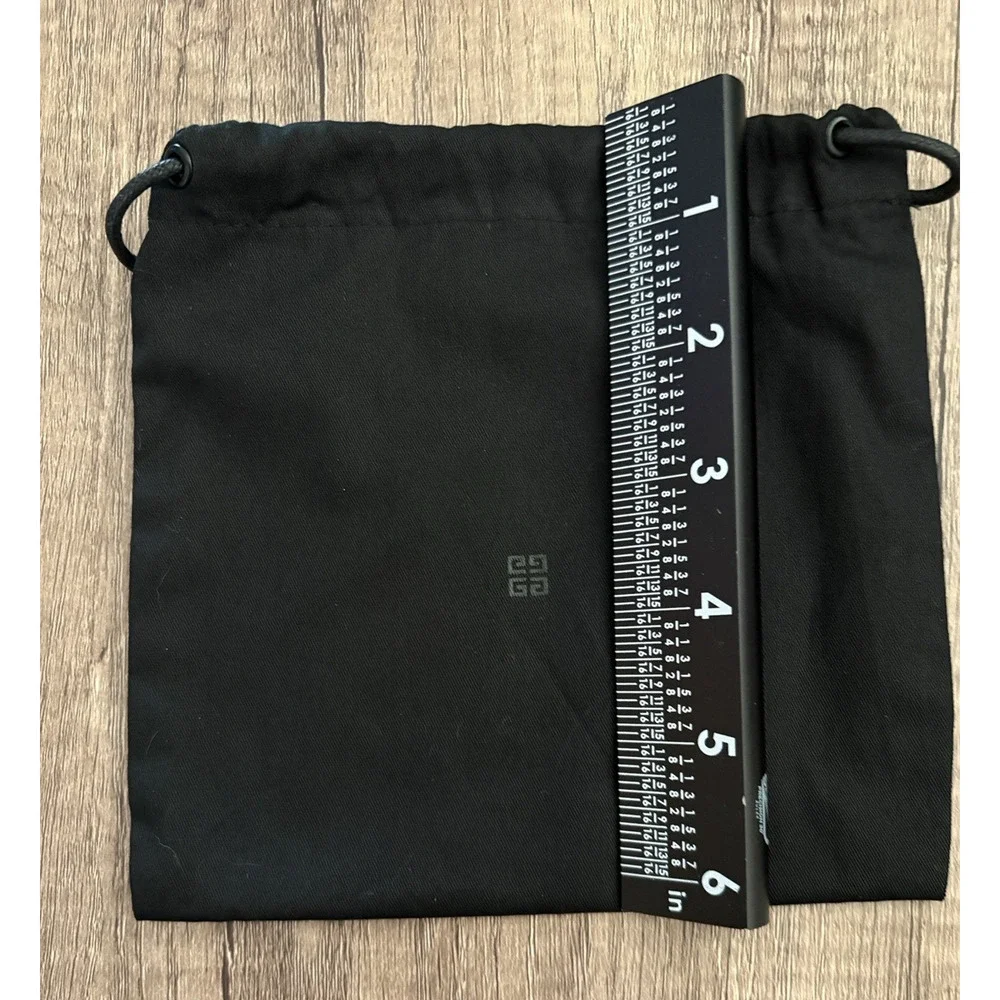 Givenchy Luxury Dust Bag Pouch For Wallet Or Purse 6.5" x 6" Black Drawstring - Picture 7 of 7